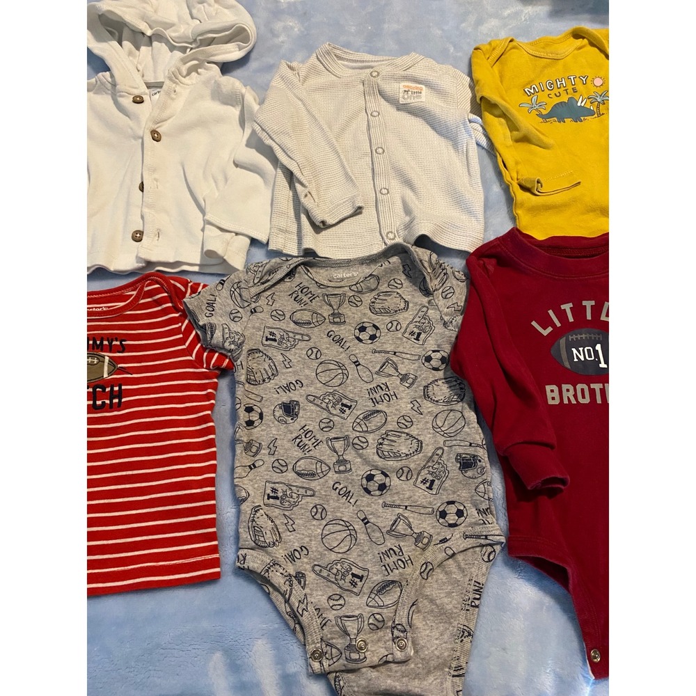 Carters Disney Baby Boy 6M Clothing Lot 8pc Mickey Mouse Sports Hooded Cardigan - Picture 4 of 7